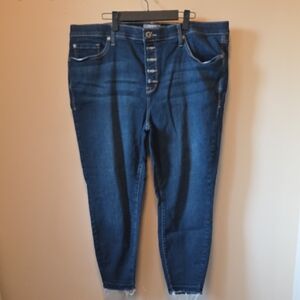 torrid Dark Blue Skinny Button-Fly Jeans